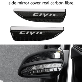 Brand New 2PCS Universal Civic Carbon Fiber Rear View Side Mirror Visor Shade Rain Shield Water Guard