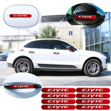 Load image into Gallery viewer, Brand New 8PCS CIVIC Real Carbon Fiber Red Car Trunk Side Fenders Door Badge Scratch Guard Sticker