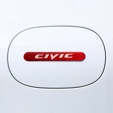 Load image into Gallery viewer, Brand New 8PCS CIVIC Real Carbon Fiber Red Car Trunk Side Fenders Door Badge Scratch Guard Sticker