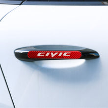 Load image into Gallery viewer, Brand New 1PCS CIVIC Real Carbon Fiber Red Car Trunk Side Fenders Door Badge Scratch Guard Sticker