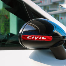 Load image into Gallery viewer, Brand New 1PCS CIVIC Real Carbon Fiber Red Car Trunk Side Fenders Door Badge Scratch Guard Sticker