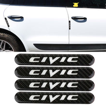 Load image into Gallery viewer, Brand New 4PCS CIVIC Real Carbon Fiber Black Car Trunk Side Fenders Door Badge Scratch Guard Sticker