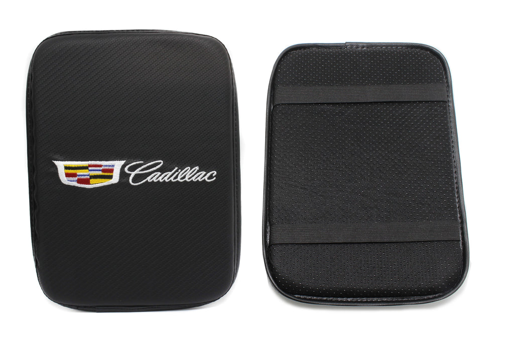 BRAND NEW UNIVERSAL CADILLAC Car Center Console Armrest Cushion Mat Pad Cover Embroidery