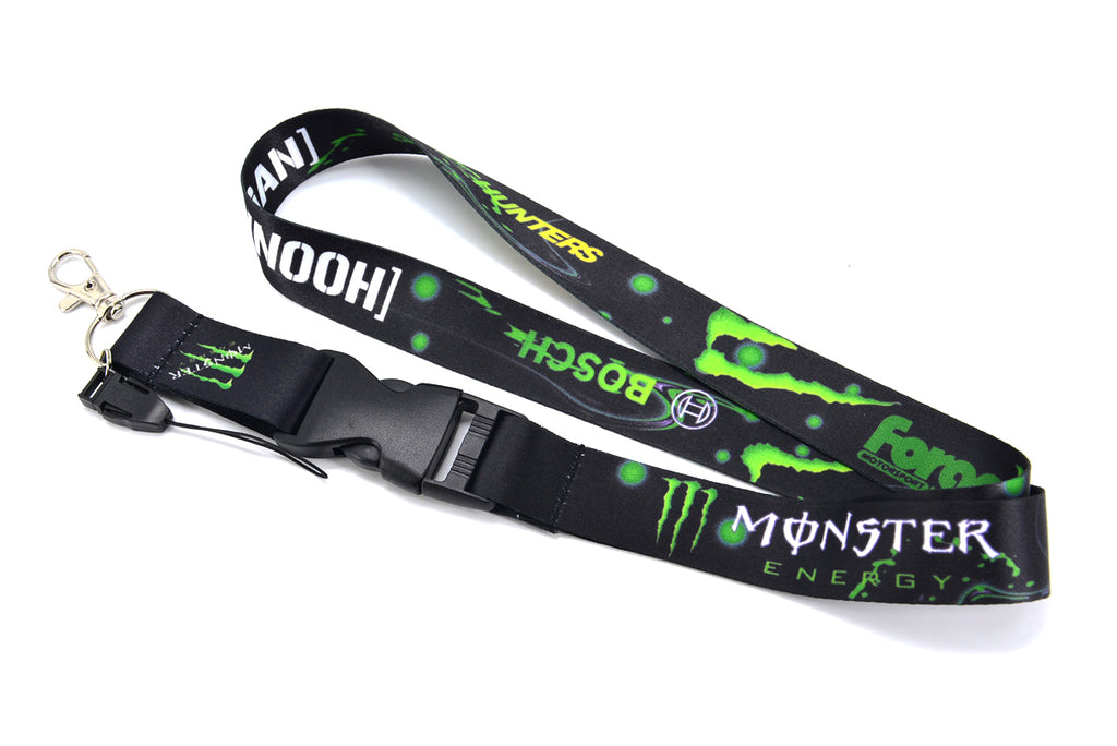 BRAND NEW Monster Energy Speed Hunter Car Keychain Tag Rings Keychain JDM Drift Lanyard Black