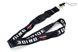 BRAND NEW BRIDE Car Keychain Tag Rings Keychain JDM Drift Lanyard Black