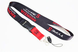 BRAND NEW HONDA TYPE S JDM Car Keychain Tag Rings Keychain JDM Drift Lanyard Black