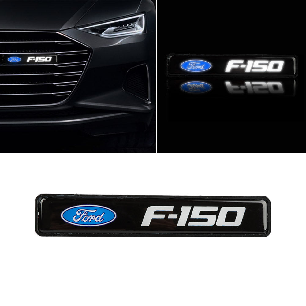 BRAND NEW 1PCS Ford F-150 NEW LED LIGHT CAR FRONT GRILLE BADGE ILLUMINATED DECAL STICKER