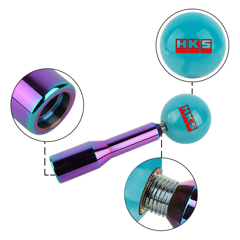Brand New Universal HKS Pearl Teal Ball Manual Gear Stick