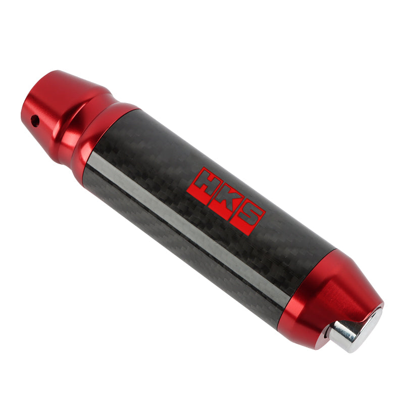 Brand New HKS Universal Real Carbon Fiber Red Aluminum Automatic Transmission Racing Gear Shift Knob