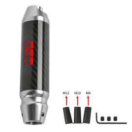 Brand New HKS Universal Real Carbon Fiber Silver Aluminum Automatic Transmission Racing Gear Shift Knob