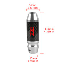 Load image into Gallery viewer, Brand New HKS Universal Real Carbon Fiber Silver Aluminum Automatic Transmission Racing Gear Shift Knob