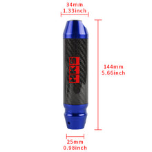 Load image into Gallery viewer, Brand New HKS Universal Real Carbon Fiber Blue Aluminum Automatic Transmission Racing Gear Shift Knob