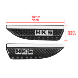 Brand New 2PCS Universal HKS Carbon Fiber Rear View Side Mirror Visor Shade Rain Shield Water Guard