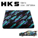 BRAND NEW Full JDM HKS Fabric Cloth For Car Seat Panel Armrest Decoration 1M×1.6M