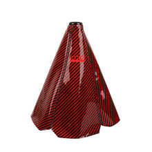 Load image into Gallery viewer, Brand New Universal HKS Carbon Fiber Red Leather PVC Style Black Stitch Leather Gear Manual Shifter Shift Knob Boot