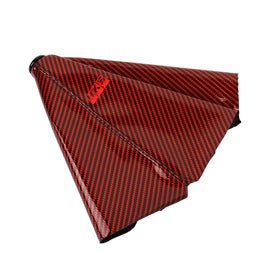 Brand New Universal HKS Carbon Fiber Red Leather PVC Style Black Stitch Leather Gear Manual Shifter Shift Knob Boot