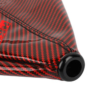 Load image into Gallery viewer, Brand New Universal HKS Carbon Fiber Red Leather PVC Style Black Stitch Leather Gear Manual Shifter Shift Knob Boot