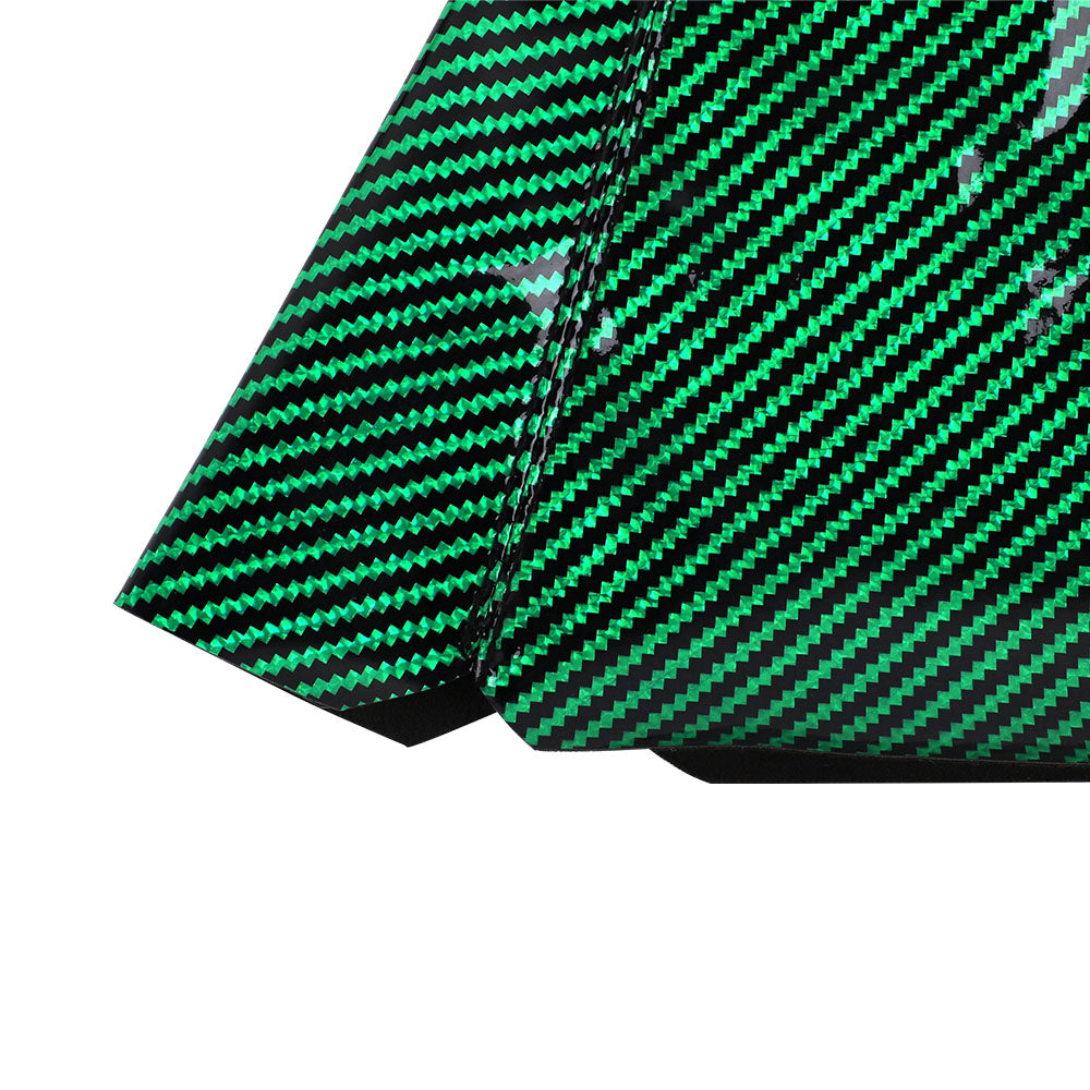 Brand New Universal HKS Carbon Fiber Leather PVC Style Green Stitch Leather Gear Manual Shifter Shift Knob Boot