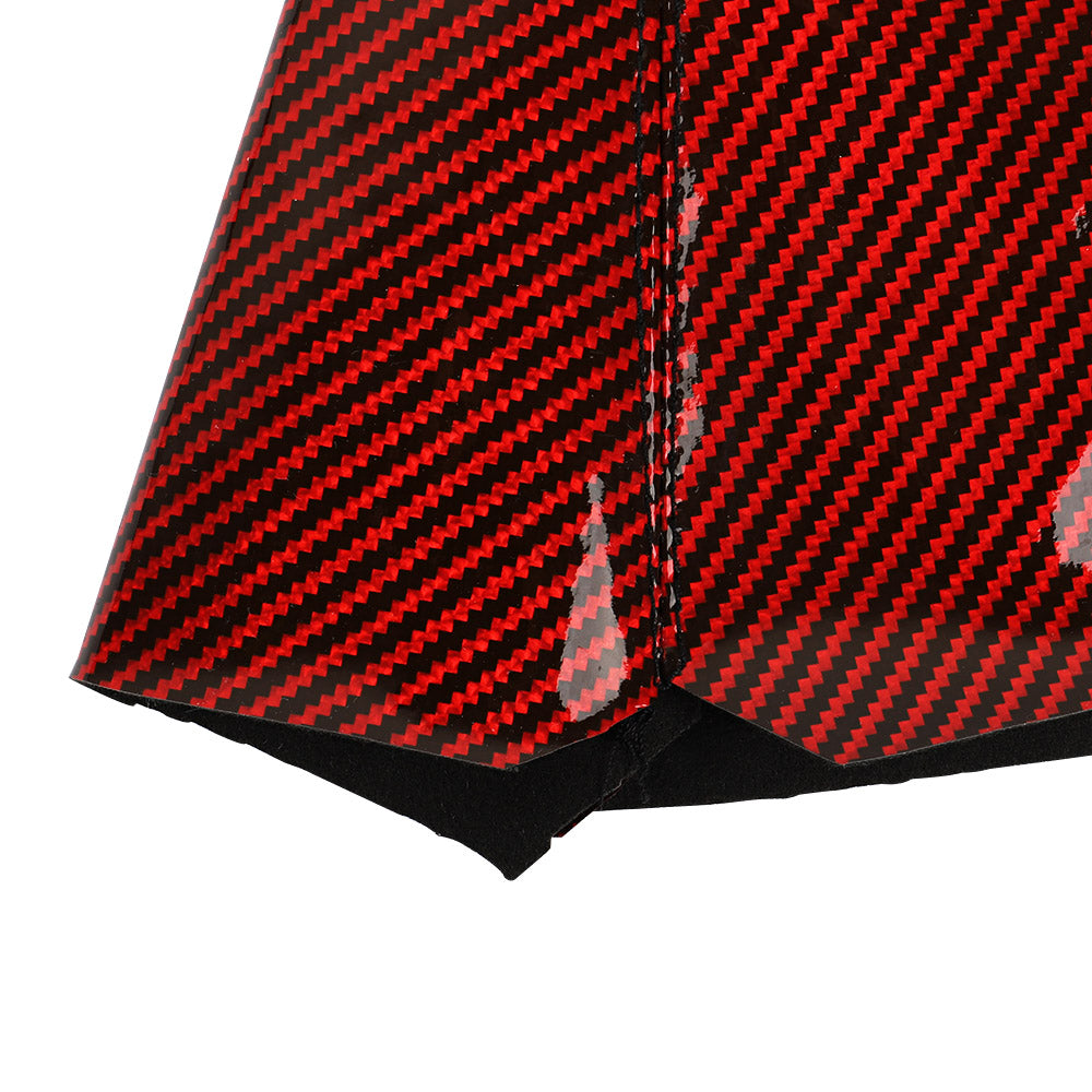 Brand New Universal HKS Carbon Fiber Red Leather PVC Style Black Stitch Leather Gear Manual Shifter Shift Knob Boot