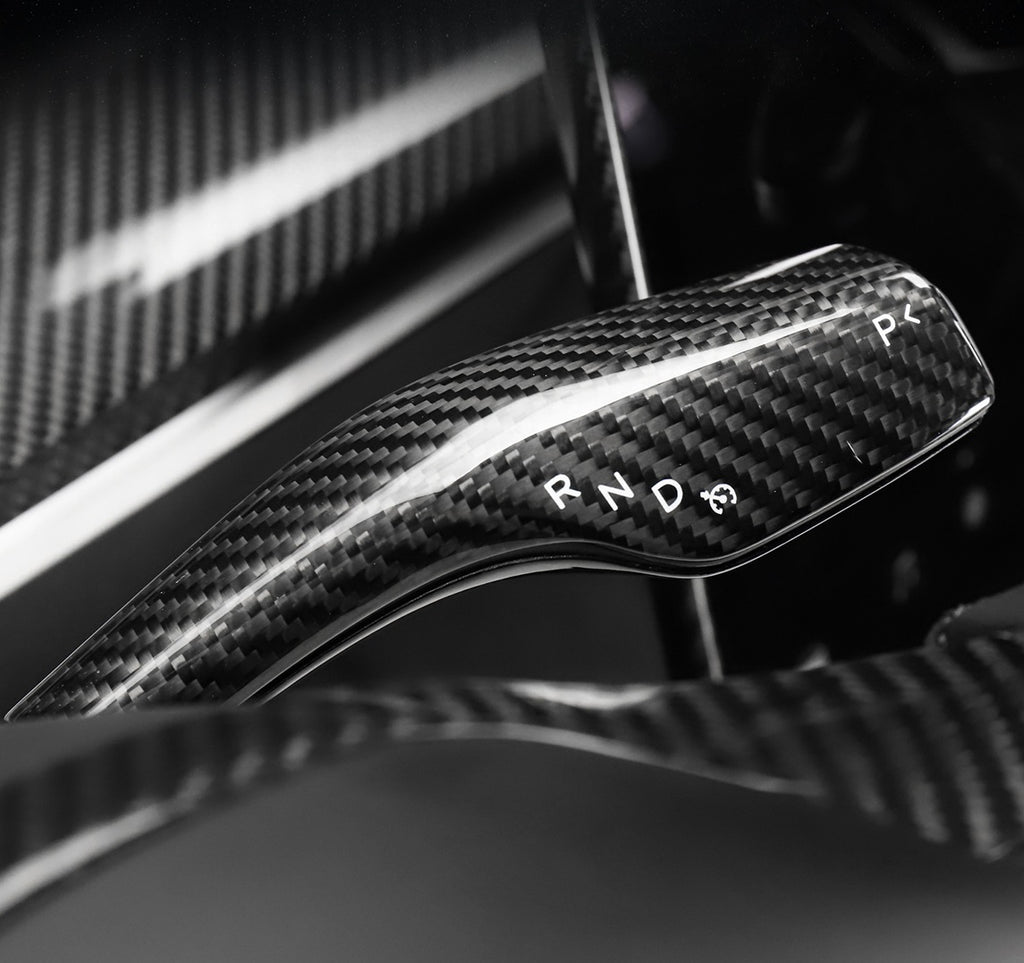 BRAND NEW Real Carbon Fiber Steering Wheel Paddle Shift Trim Cover For Tesla Model 3 / Y