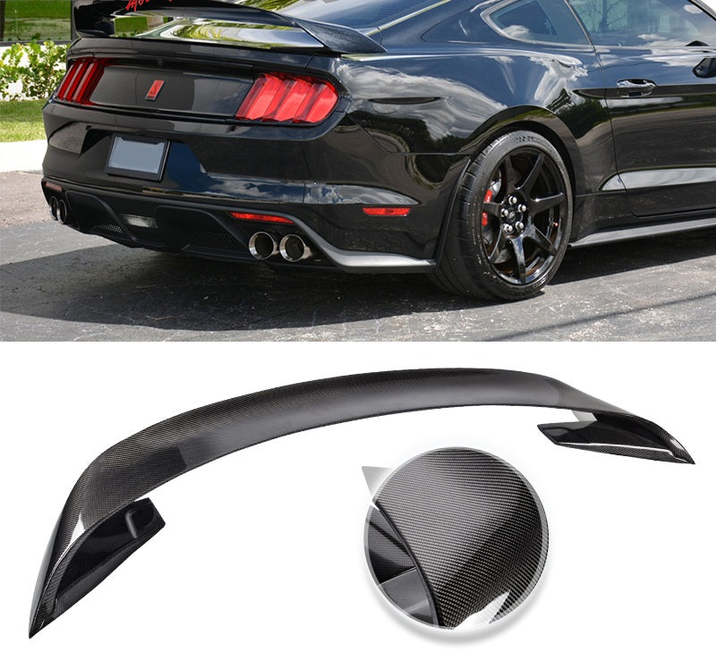 BRAND NEW 2015-2023 Ford Mustang GT350R Style Real Carbon Fiber Rear Trunk Spoiler