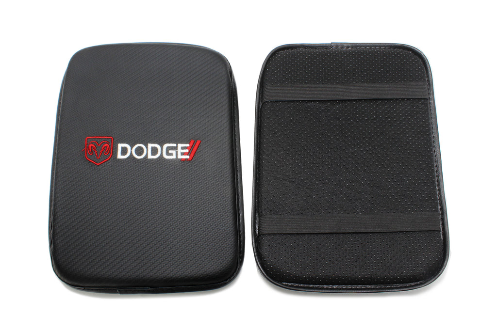 BRAND NEW UNIVERSAL Dodge Car Center Console Armrest Cushion Mat Pad Cover Embroidery