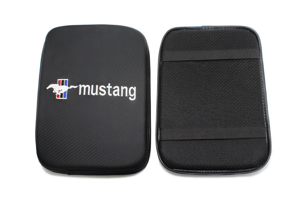 BRAND NEW UNIVERSAL Mustang Car Center Console Armrest Cushion Mat Pad Cover Embroidery
