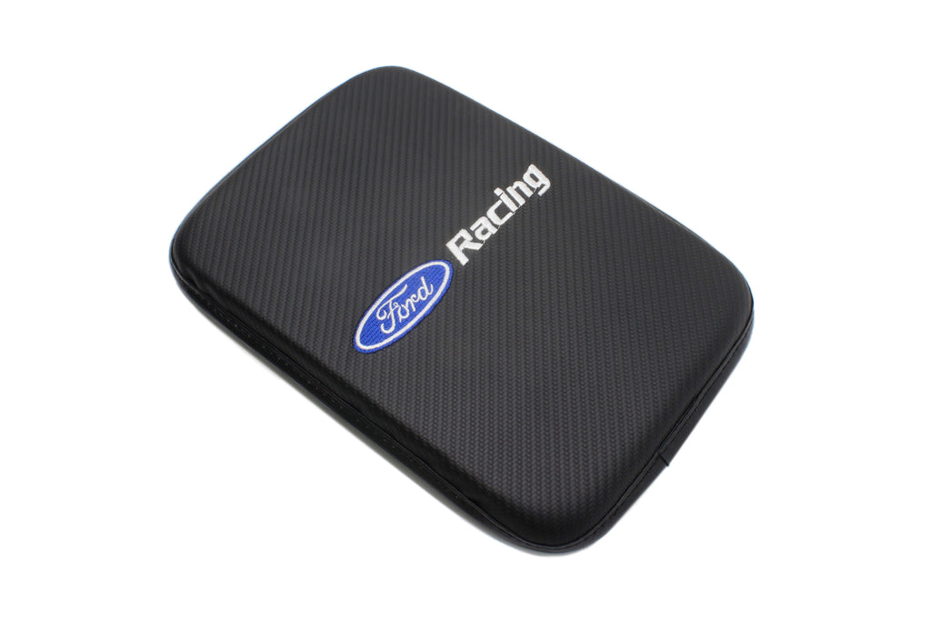 BRAND NEW UNIVERSAL Ford Racing Car Center Console Armrest Cushion Mat Pad Cover Embroidery