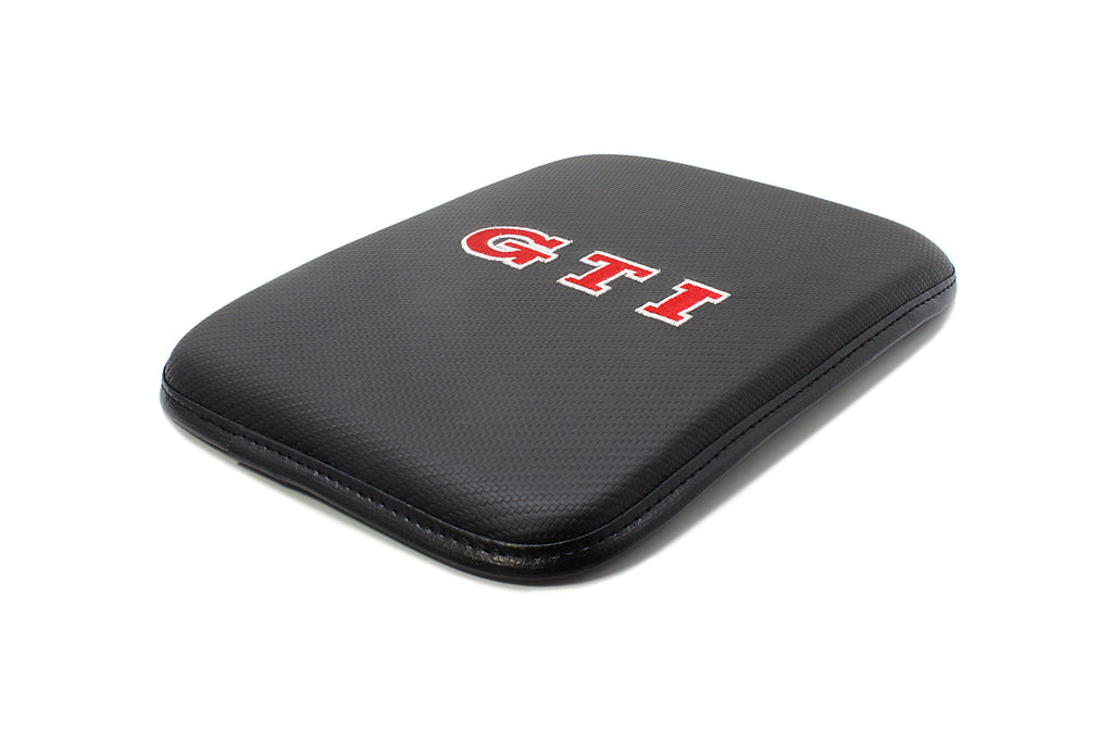 BRAND NEW UNIVERSAL VOLKSWAGEN GTI Car Center Console Armrest Cushion Mat Pad Cover Embroidery