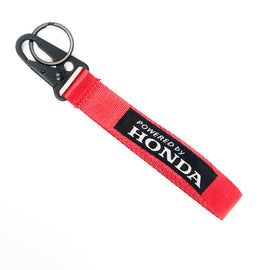 BRAND New JDM Powered By Honda Red Racing Keychain Metal key Ring Hook Strap Lanyard Universal