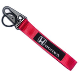 BRAND New JDM Honda Red Racing Keychain Metal key Ring Hook Strap Lanyard Universal