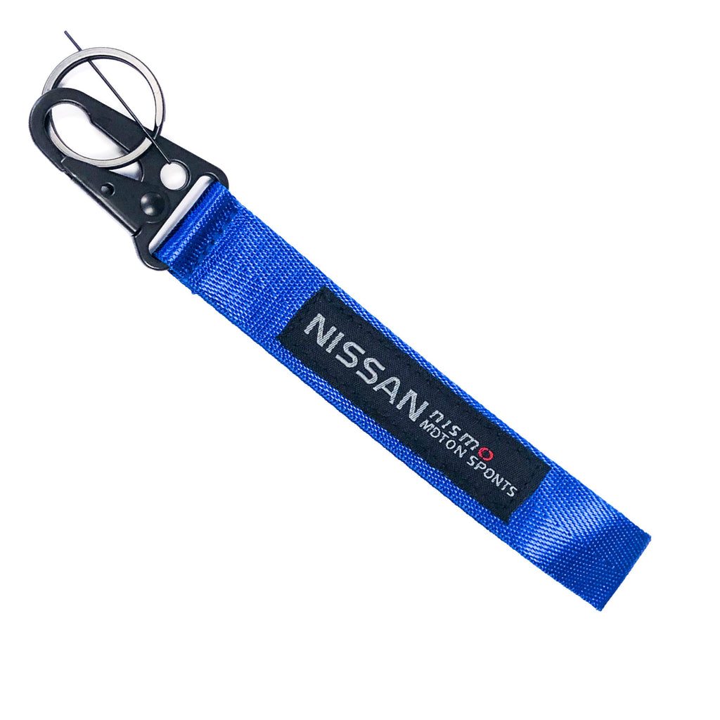 BRAND New JDM Nissan Blue Racing Keychain Metal key Ring Hook Strap Lanyard Universal