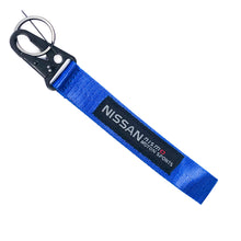 Load image into Gallery viewer, BRAND New JDM Nissan Blue Racing Keychain Metal key Ring Hook Strap Lanyard Universal