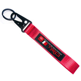 BRAND New JDM TRD Red Racing Keychain Metal key Ring Hook Strap Lanyard Universal