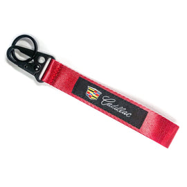 BRAND New JDM Cadillac Red Racing Keychain Metal key Ring Hook Strap Lanyard Universal