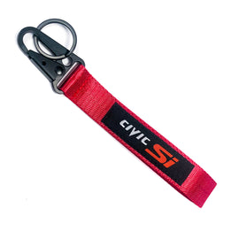 BRAND New JDM Honda Civic Si Red Racing Keychain Metal key Ring Hook Strap Lanyard Universal