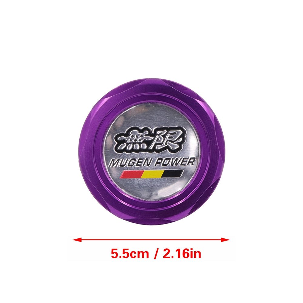 Brand New Jdm Mugen Emblem Brushed Purple Engine Oil Filler Cap Badge For Honda / Acura