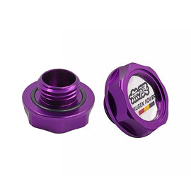 Brand New Jdm Mugen Emblem Brushed Purple Engine Oil Filler Cap Badge For Honda / Acura