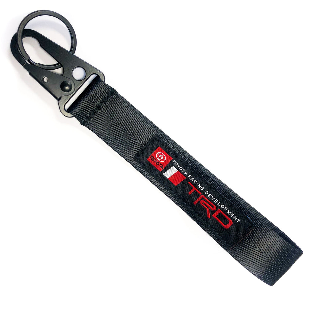 BRAND New JDM TRD Black Racing Keychain Metal key Ring Hook Strap Lanyard Universal