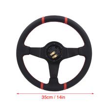 Load image into Gallery viewer, Brand New 350mm 14&quot; Deep Dish Racing Nismo Black Steering Wheel PVC Leather Black Spoke