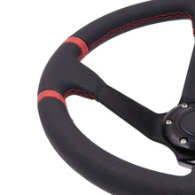 Load image into Gallery viewer, Brand New 350mm 14&quot; Deep Dish Racing Nismo Black Steering Wheel PVC Leather Black Spoke