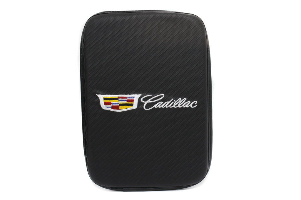 BRAND NEW UNIVERSAL CADILLAC Car Center Console Armrest Cushion Mat Pad Cover Embroidery