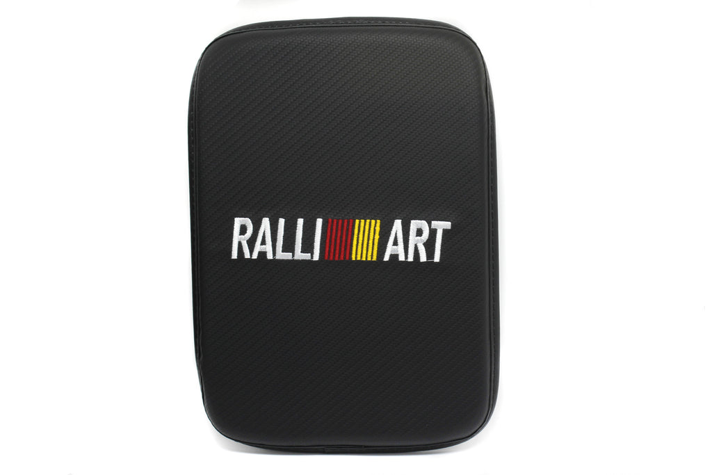 BRAND NEW UNIVERSAL Ralliart Car Center Console Armrest Cushion Mat Pad Cover Embroidery