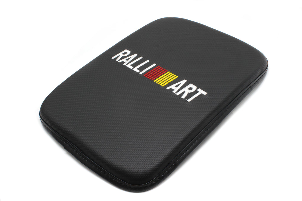 BRAND NEW UNIVERSAL Ralliart Car Center Console Armrest Cushion Mat Pad Cover Embroidery