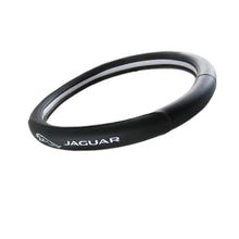 Load image into Gallery viewer, Brand New Universal Jaguar Black PVC Leather Steering Wheel Cover 14.5&quot;-15.5&quot; Inches