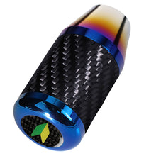 Load image into Gallery viewer, Brand New Universal JDM Beginner Leaf Car Gear Manuel Stick Real Carbon Fiber / Burnt Blue Shift Knob M8 M10 M12