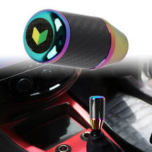 Load image into Gallery viewer, Brand New Universal JDM Beginner Leaf Neo-Chrome Real Carbon Fiber Racing Gear Stick Shift Knob For MT Manual M12 M10 M8