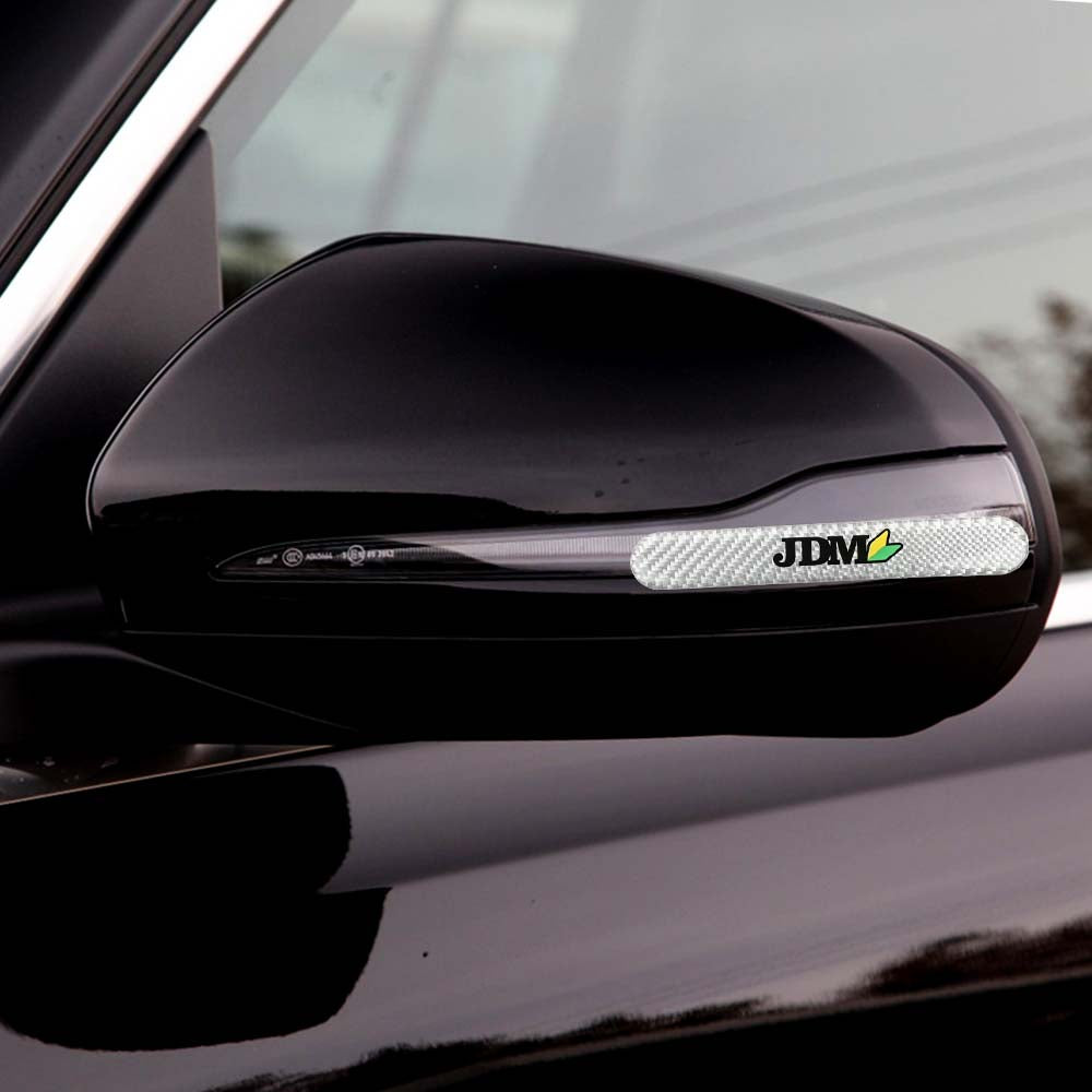 Brand New 1PCS JDM Real Carbon Fiber Silver Car Trunk Side Fenders Door Badge Scratch Guard Sticker