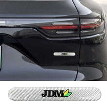 Load image into Gallery viewer, Brand New 1PCS JDM Real Carbon Fiber Silver Car Trunk Side Fenders Door Badge Scratch Guard Sticker