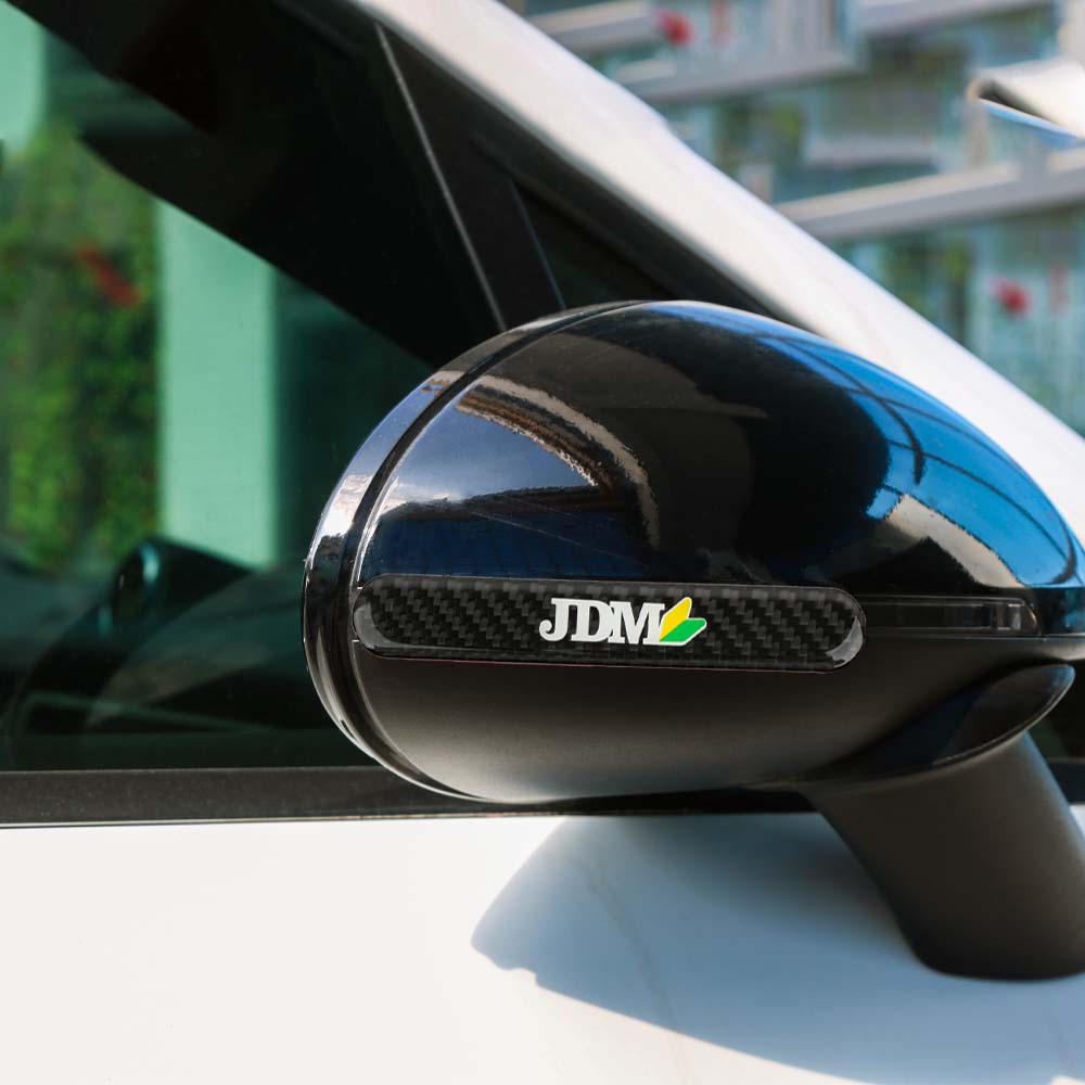 Brand New 1PCS JDM Real Carbon Fiber Black Car Trunk Side Fenders Door Badge Scratch Guard Sticker